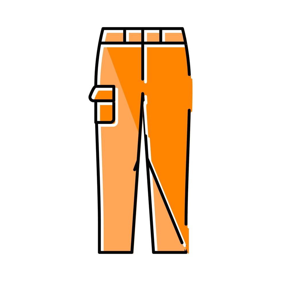 i pantaloni pantaloni abbigliamento colore icona vettore illustrazione