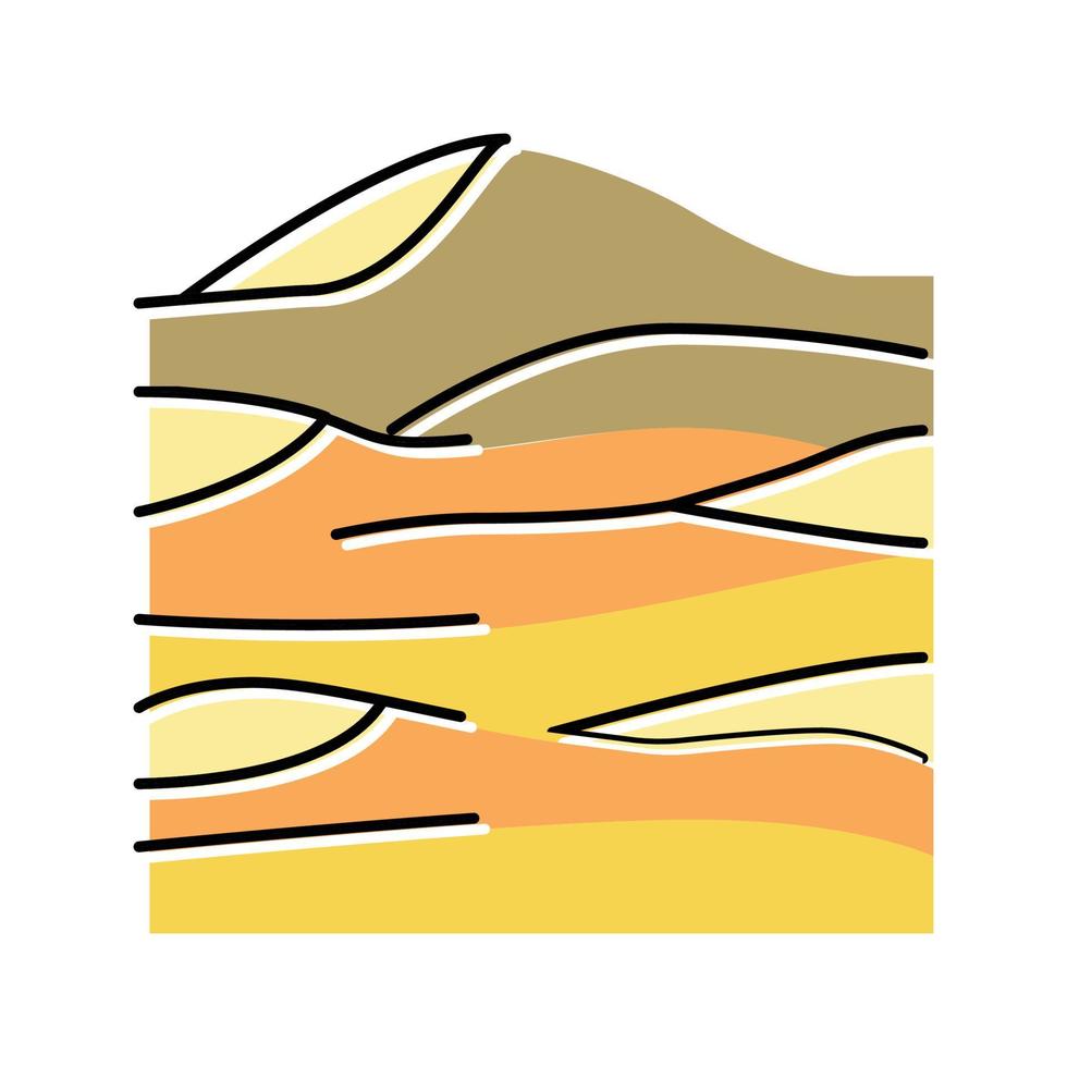 illustrazione vettoriale dell'icona del colore del deserto egitto