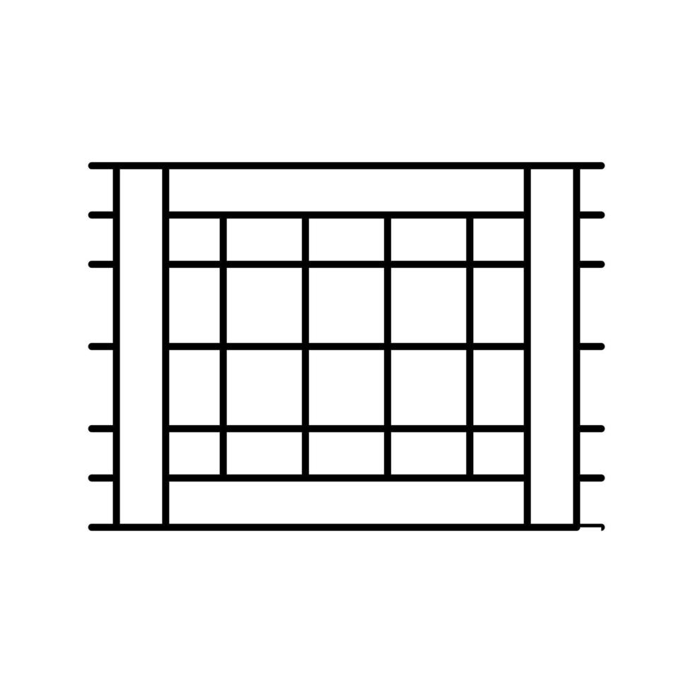 illustrazione vettoriale dell'icona della linea di recinzione rurale