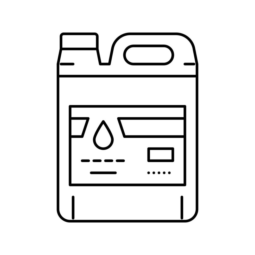 illustrazione vettoriale dell'icona della linea artistica della resina del contenitore liquido chimico