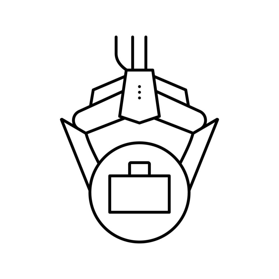 illustrazione vettoriale dell'icona della linea della custodia del braccio del robot
