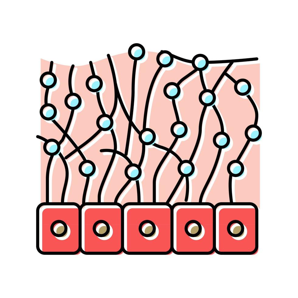 illustrazione vettoriale dell'icona del colore del problema di salute del mesotelio