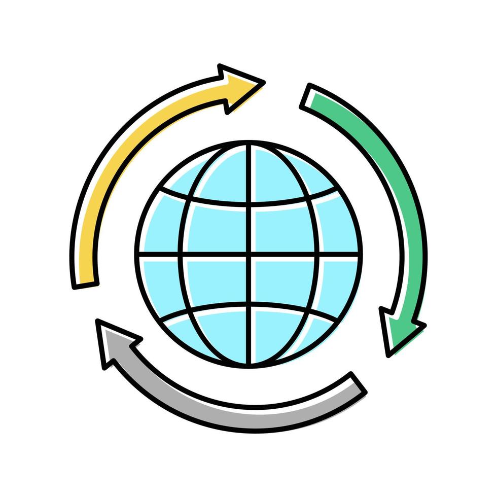 illustrazione vettoriale dell'icona del colore di protezione ambientale