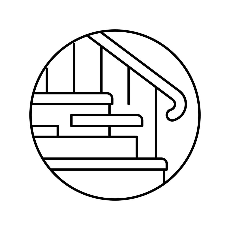 illustrazione vettoriale dell'icona della linea di ripristino delle scale