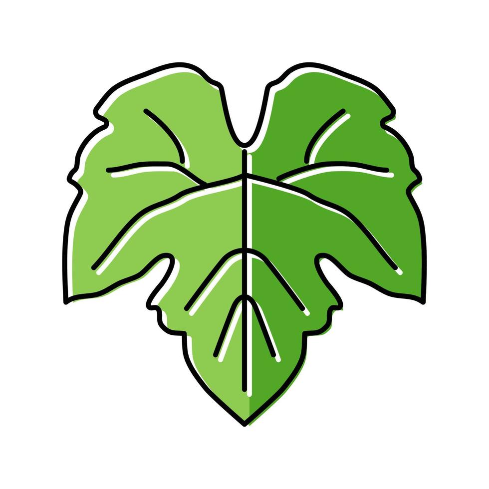 verde foglia uva colore icona vettore illustrazione