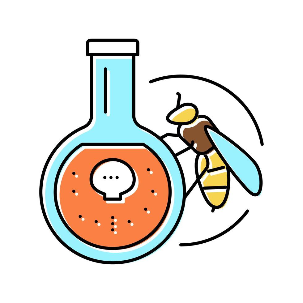 illustrazione vettoriale dell'icona del colore dell'apicoltura del veleno d'api