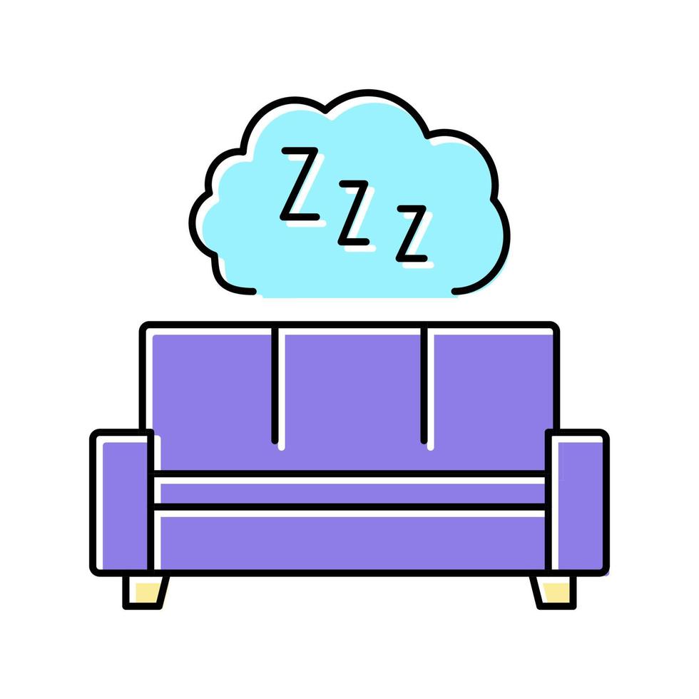 illustrazione vettoriale dell'icona del colore per il tempo libero degli uomini dormienti
