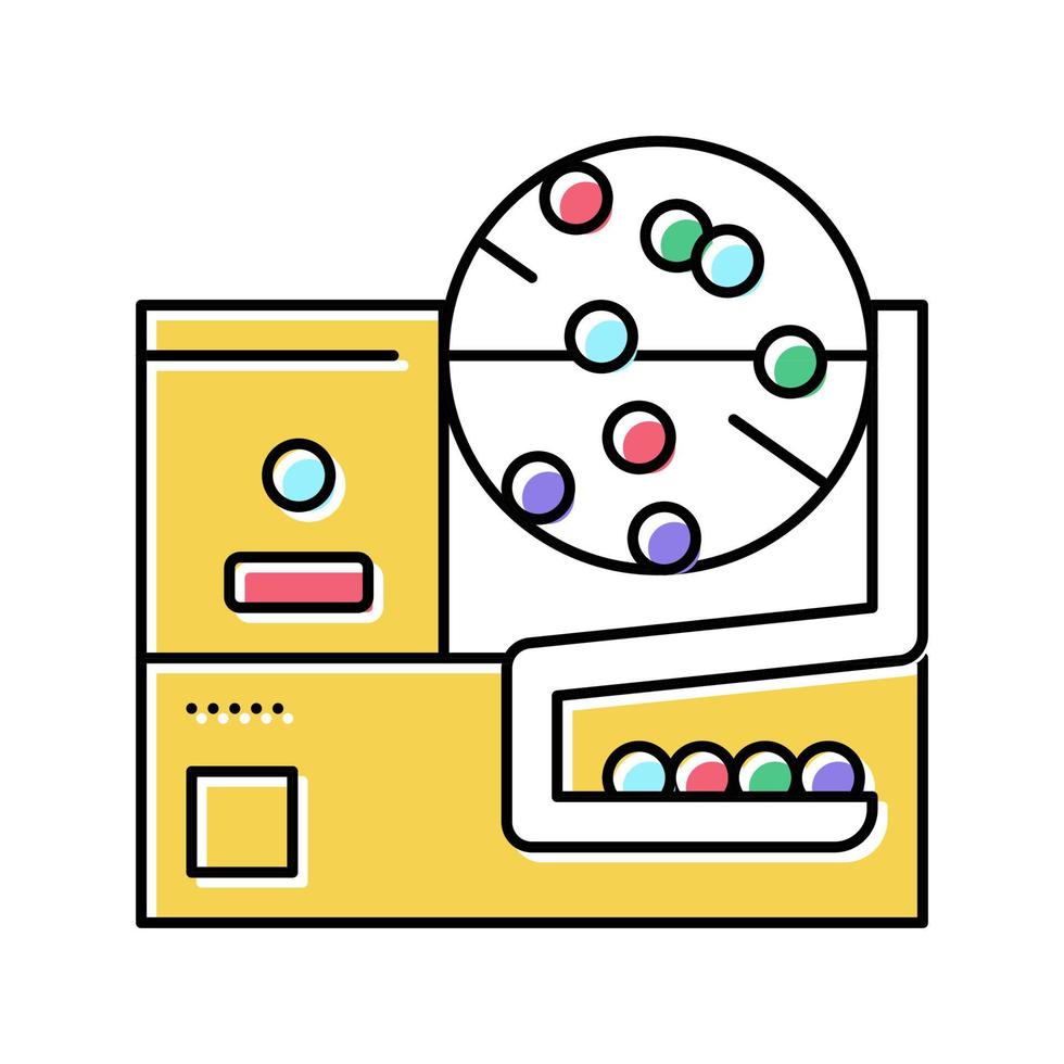 illustrazione vettoriale dell'icona del colore del lotto della ruota della fortuna