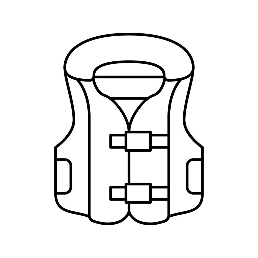 illustrazione vettoriale dell'icona della linea gonfiabile del giubbotto da bagno