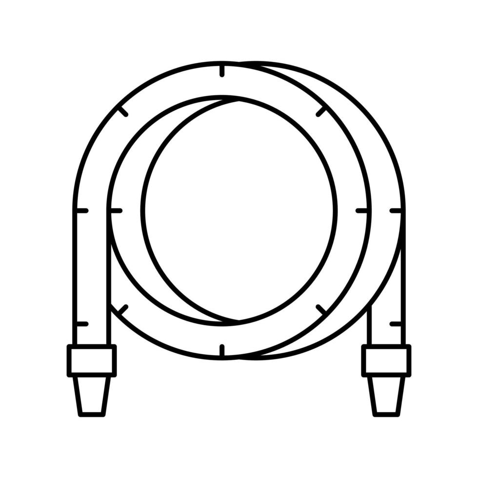 illustrazione vettoriale dell'icona della linea del tubo flessibile della piscina del filtrato