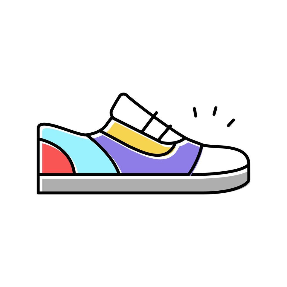 sneaker scarpe colore icona vettore cartello illustrazione