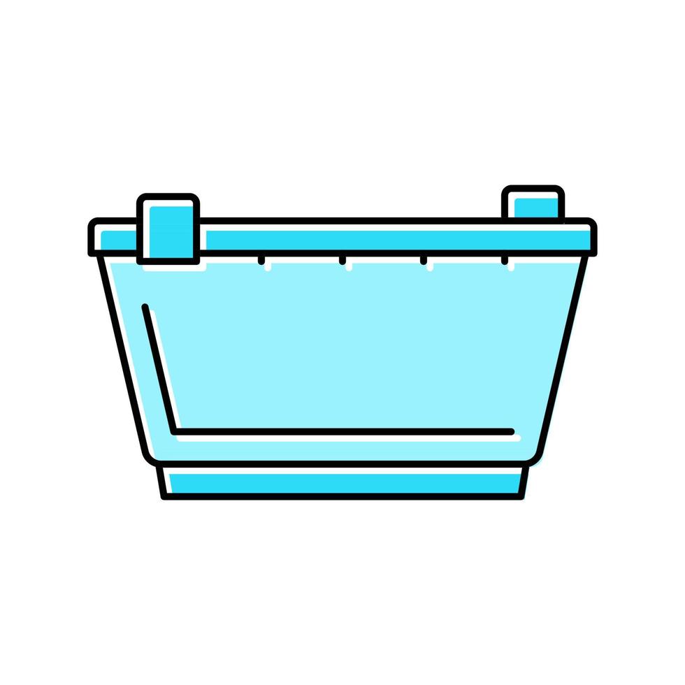illustrazione vettoriale dell'icona del colore della plastica del bacino