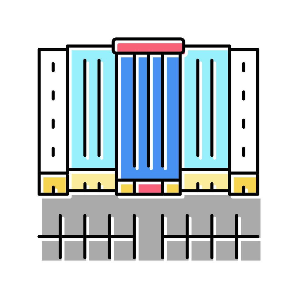 illustrazione vettoriale dell'icona del colore del centro commerciale
