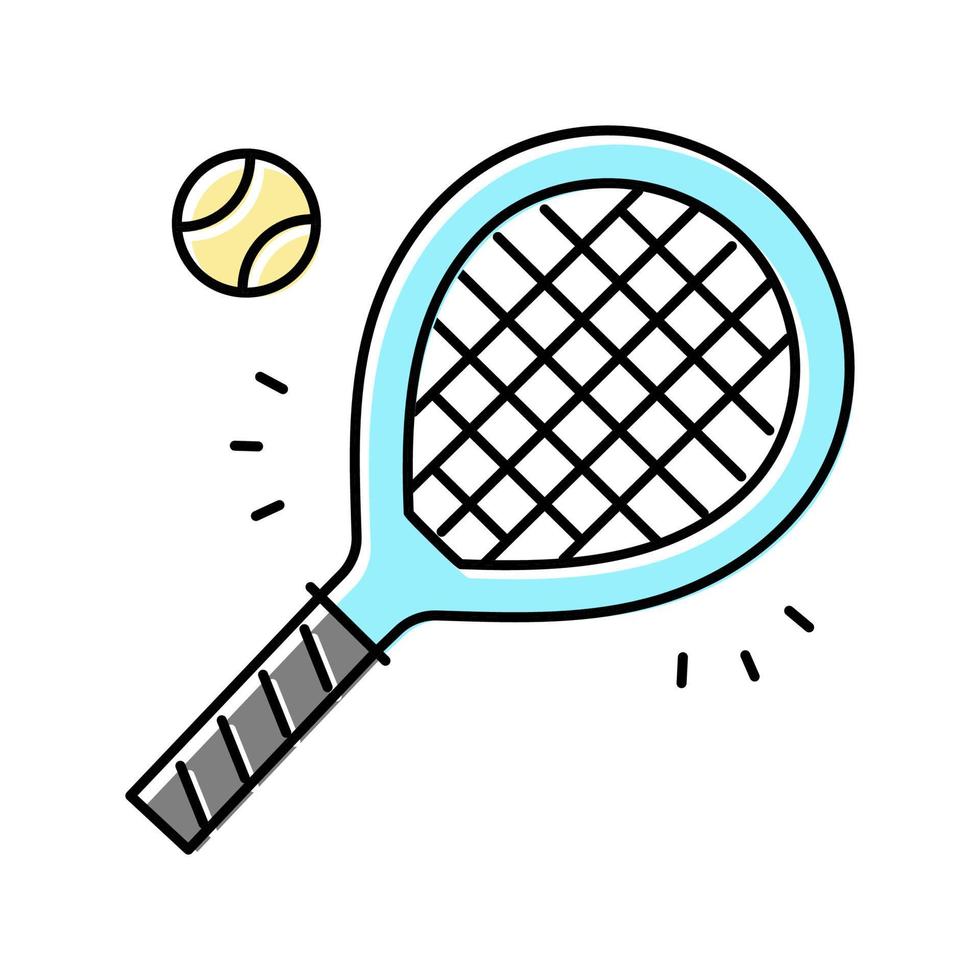 illustrazione vettoriale dell'icona del colore del gioco dello sport di tennis