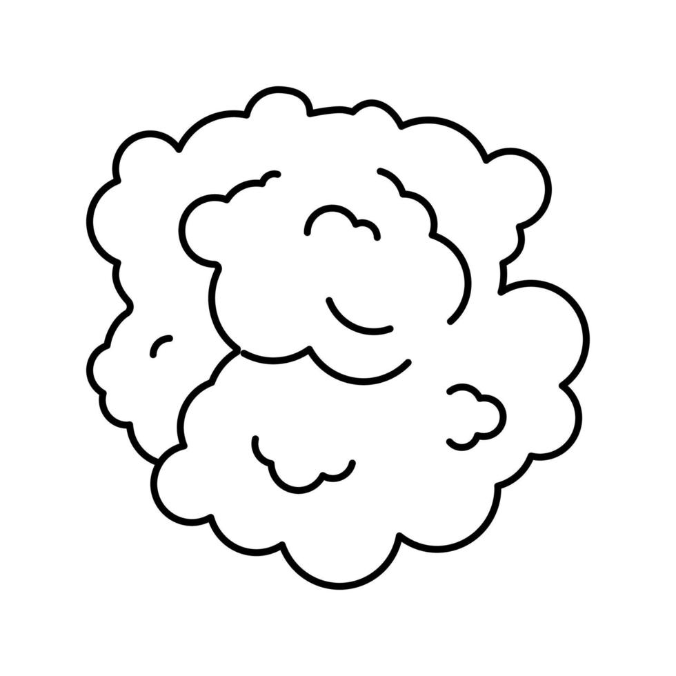 nuvole di Fumo linea icona vettore illustrazione
