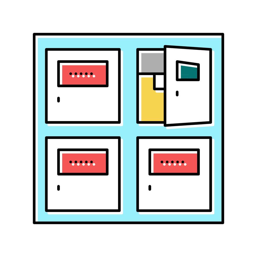 illustrazione vettoriale dell'icona del colore della casella dell'ufficio postale