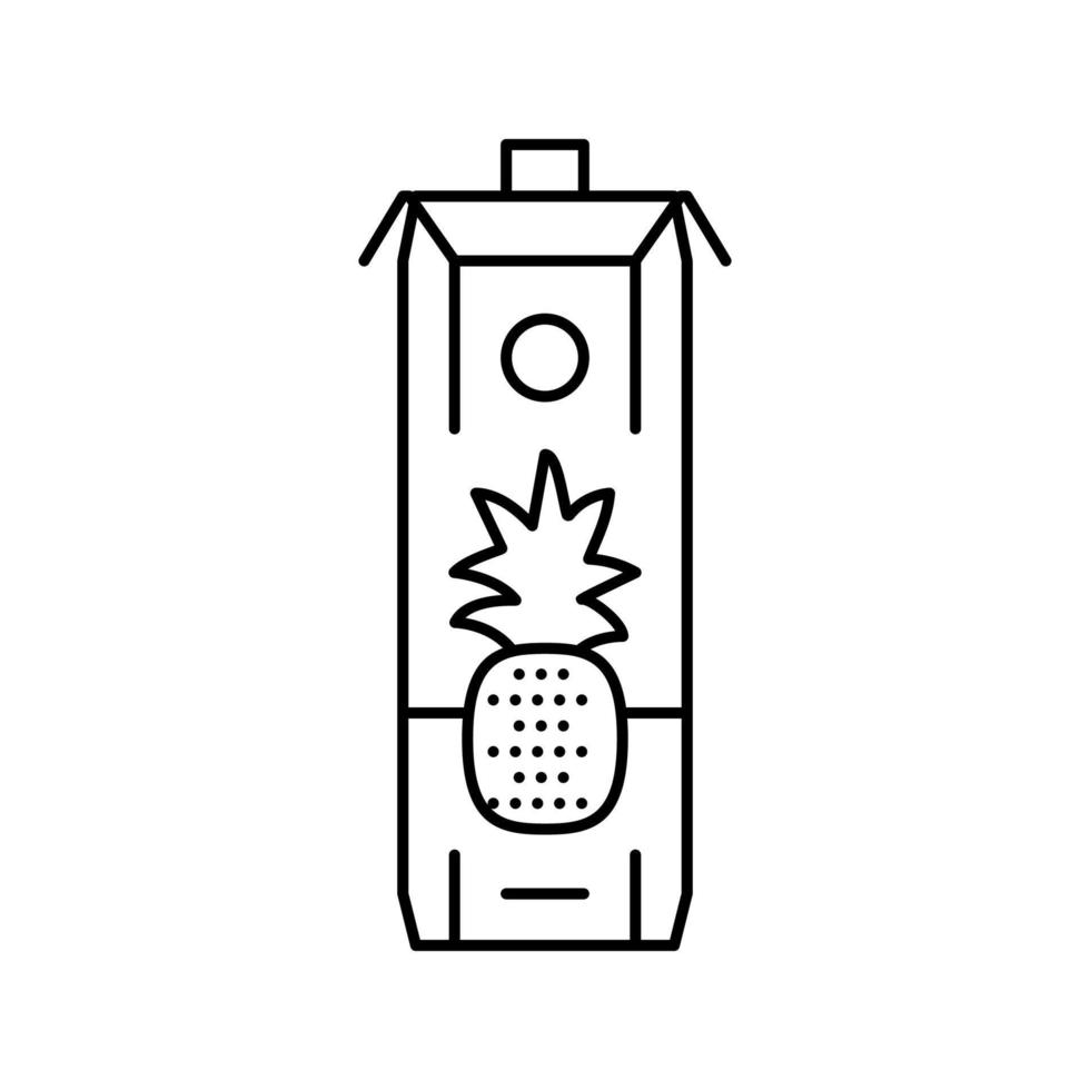 succo ananas linea icona vettore illustrazione