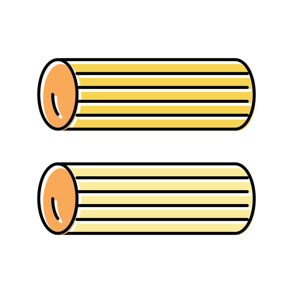 illustrazione vettoriale dell'icona del colore della pasta rigatoni