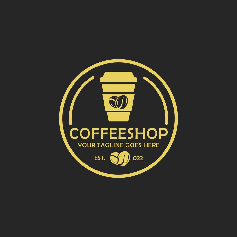 caffè negozio logo design vettore