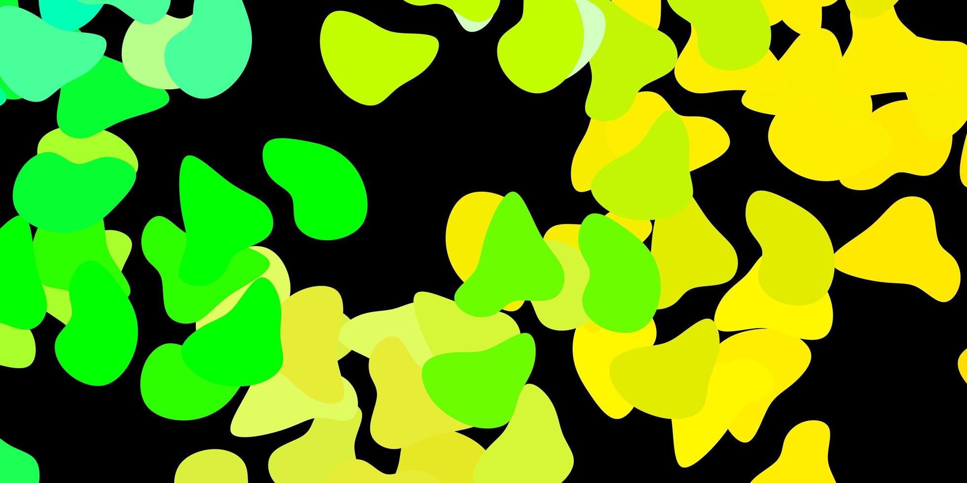 sfondo vettoriale verde scuro, giallo con forme casuali.