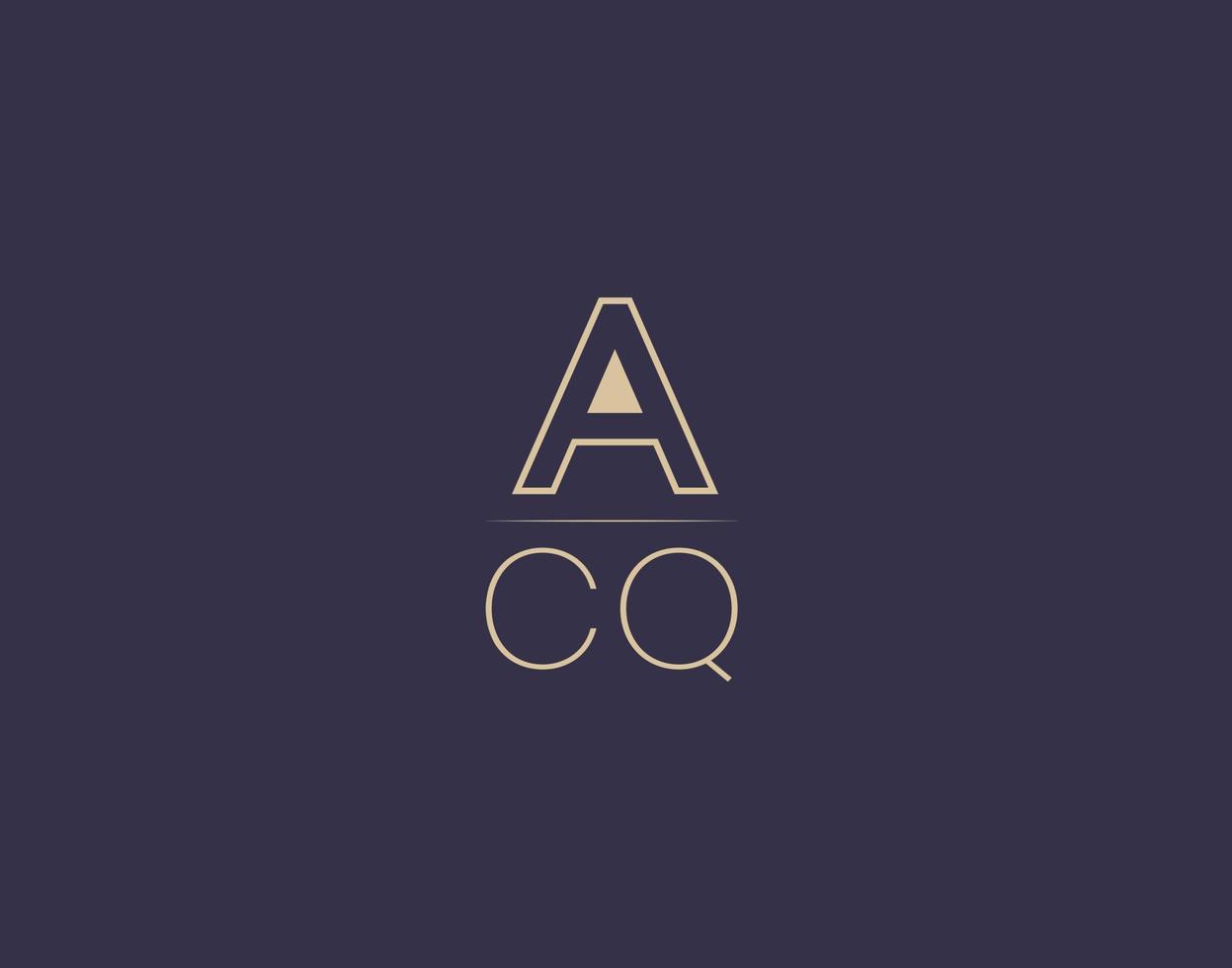 acq lettera logo design moderno minimalista vettore immagini