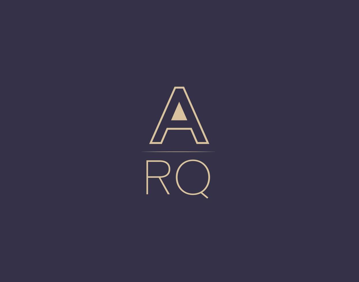 arq lettera logo design moderno minimalista vettore immagini