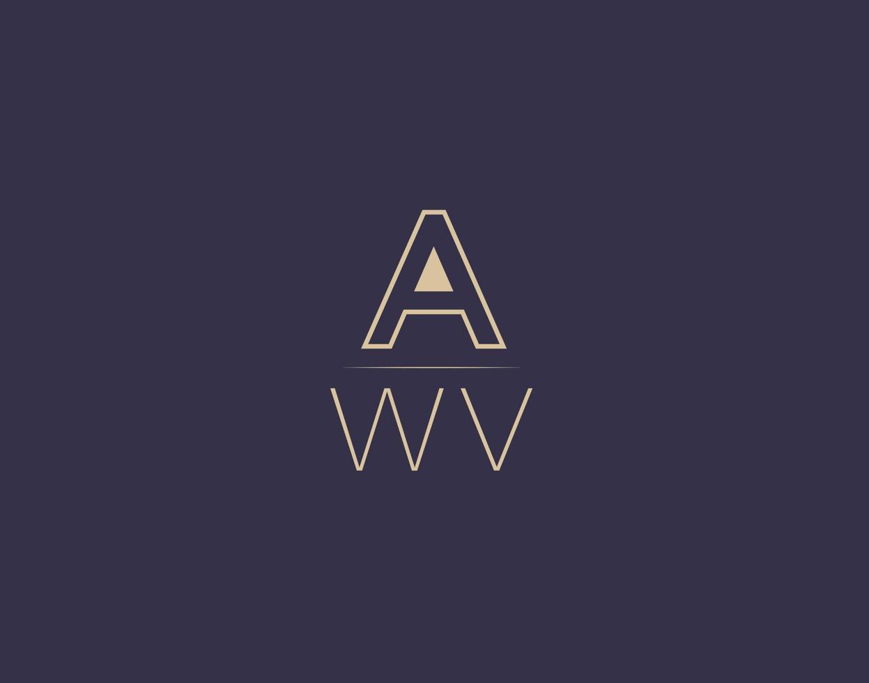 awv lettera logo design moderno minimalista vettore immagini