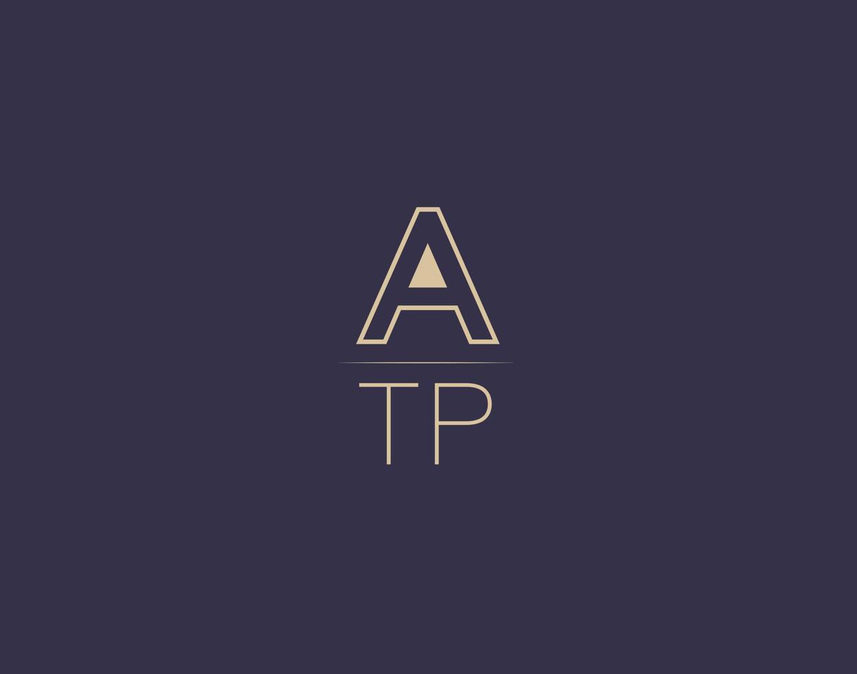 atp lettera logo design moderno minimalista vettore immagini