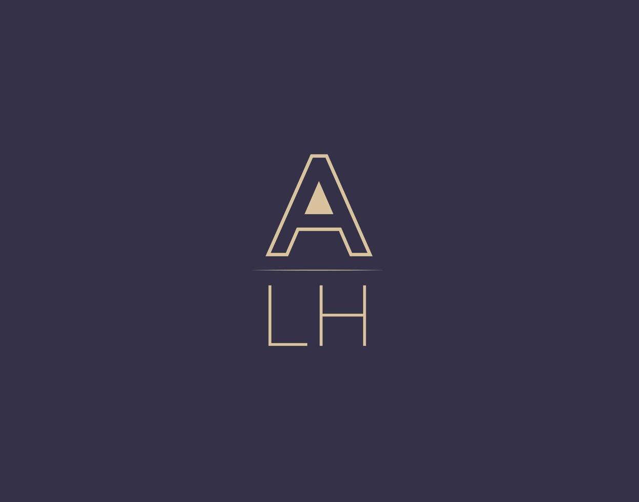 alh lettera logo design moderno minimalista vettore immagini