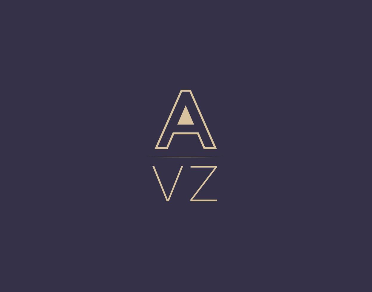 avz lettera logo design moderno minimalista vettore immagini