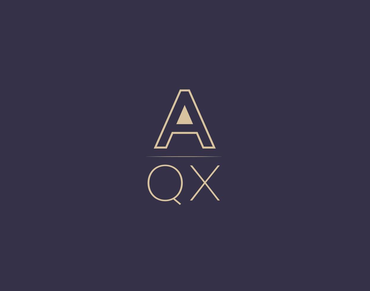 aqx lettera logo design moderno minimalista vettore immagini