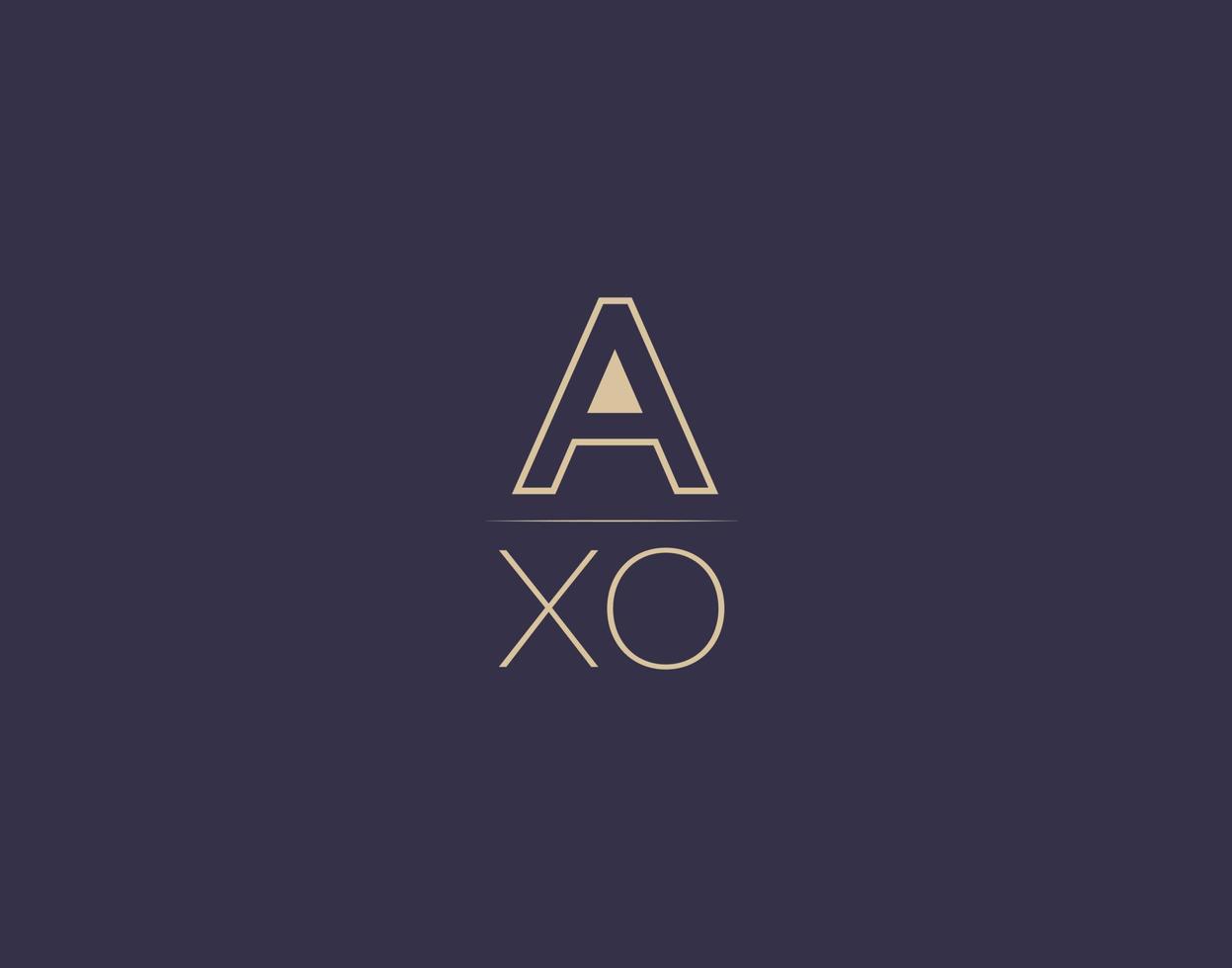 axo lettera logo design moderno minimalista vettore immagini