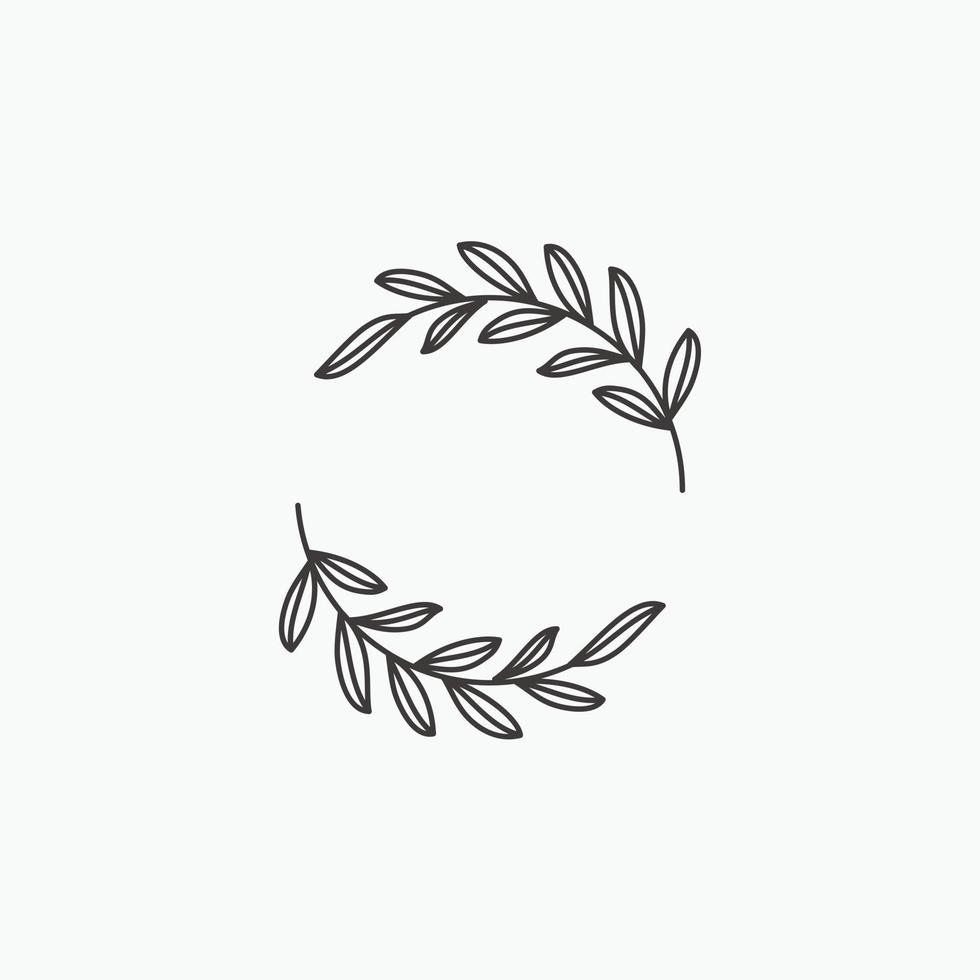 vettore floreale logo modello nel elegante e minimo stile su bianca sfondo illustrazione. cerchio montatura loghi. per distintivi, etichette, logotipi e il branding attività commerciale identità.