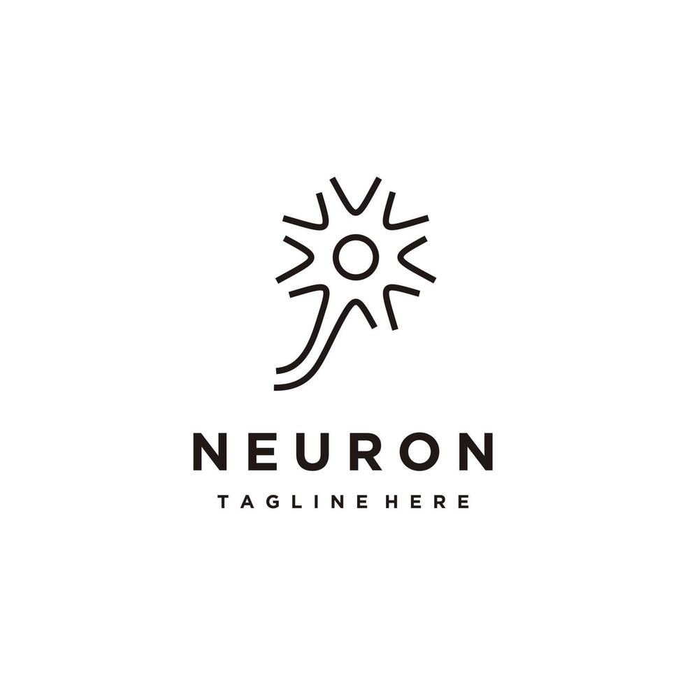 astratto neurone nervo cellula logo design vettore