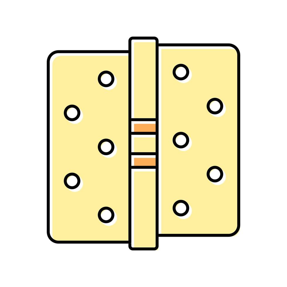 illustrazione vettoriale dell'icona del colore delle cerniere della porta