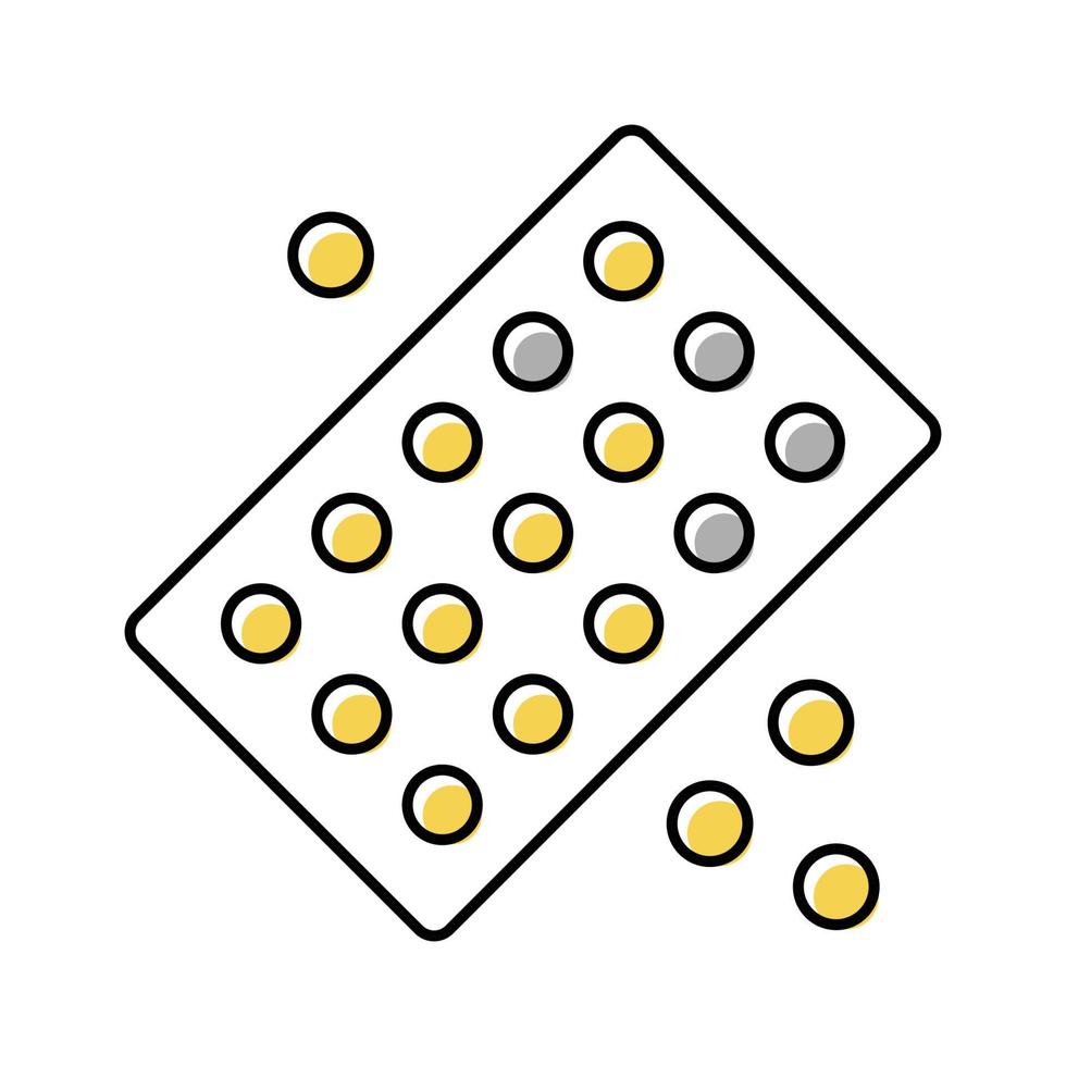 illustrazione vettoriale dell'icona del colore del pacchetto di omeopatia del farmaco