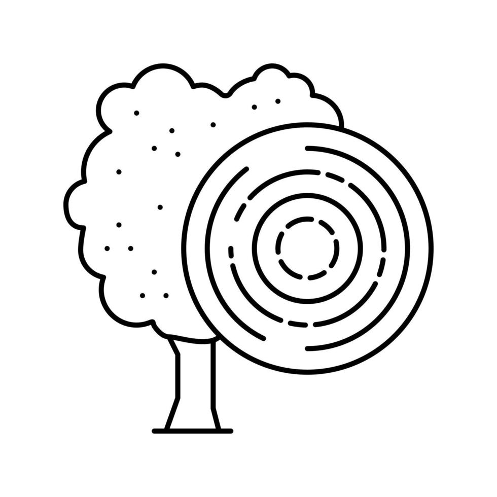 illustrazione vettoriale dell'icona della linea di legno di rosa