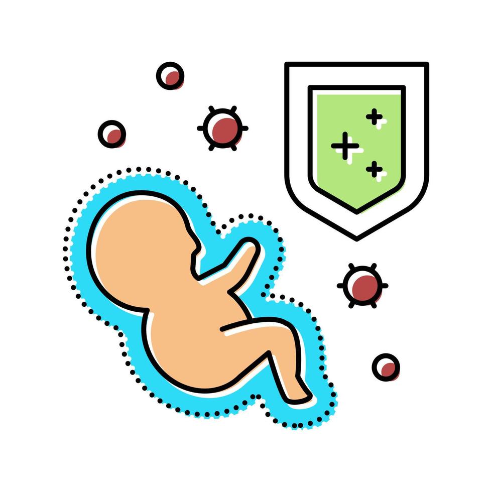 illustrazione vettoriale dell'icona del colore dell'immunità innata