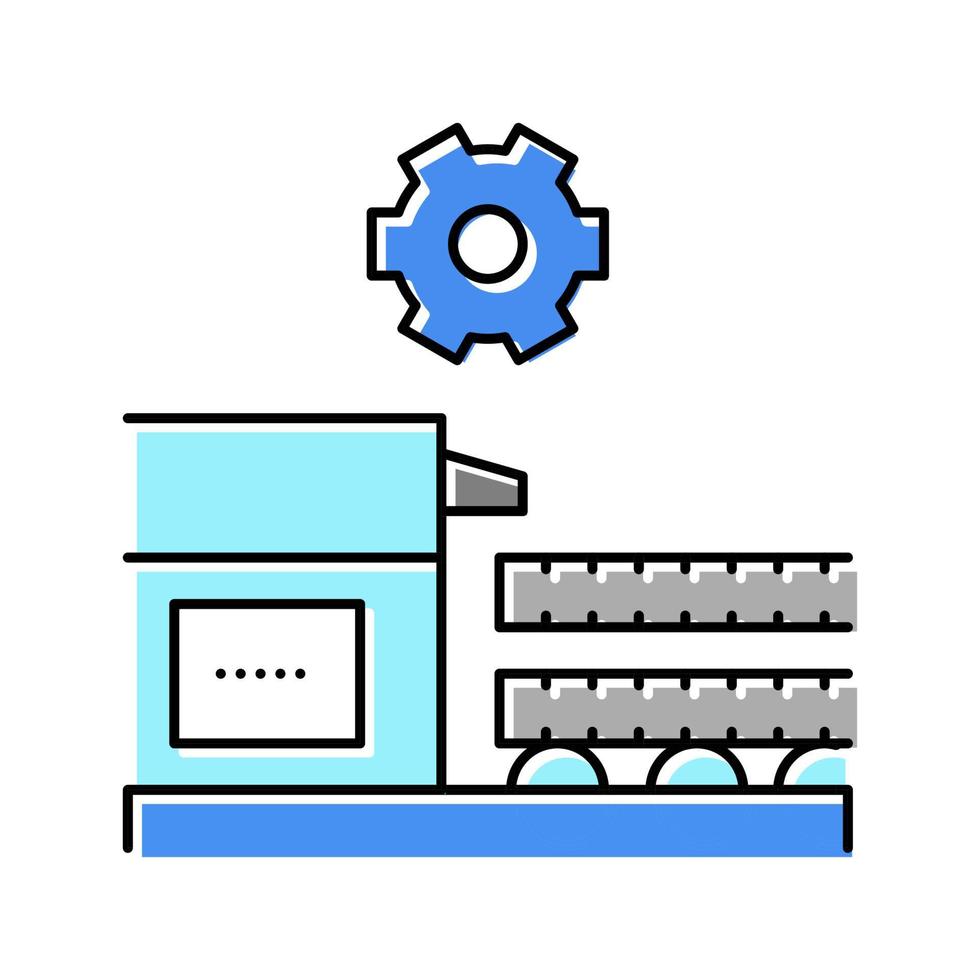 illustrazione vettoriale dell'icona del colore dell'armatura di produzione