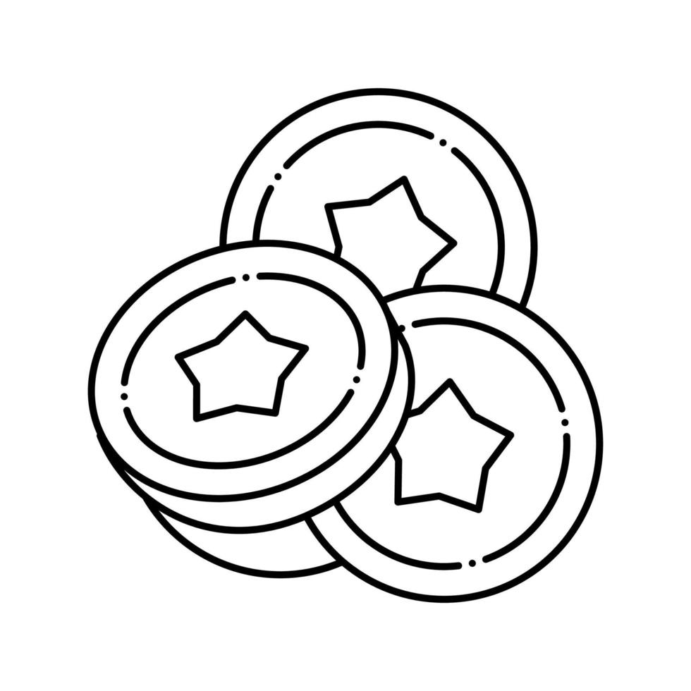 monete per le scommesse nell'illustrazione vettoriale dell'icona della linea dell'app di gioco finanziario