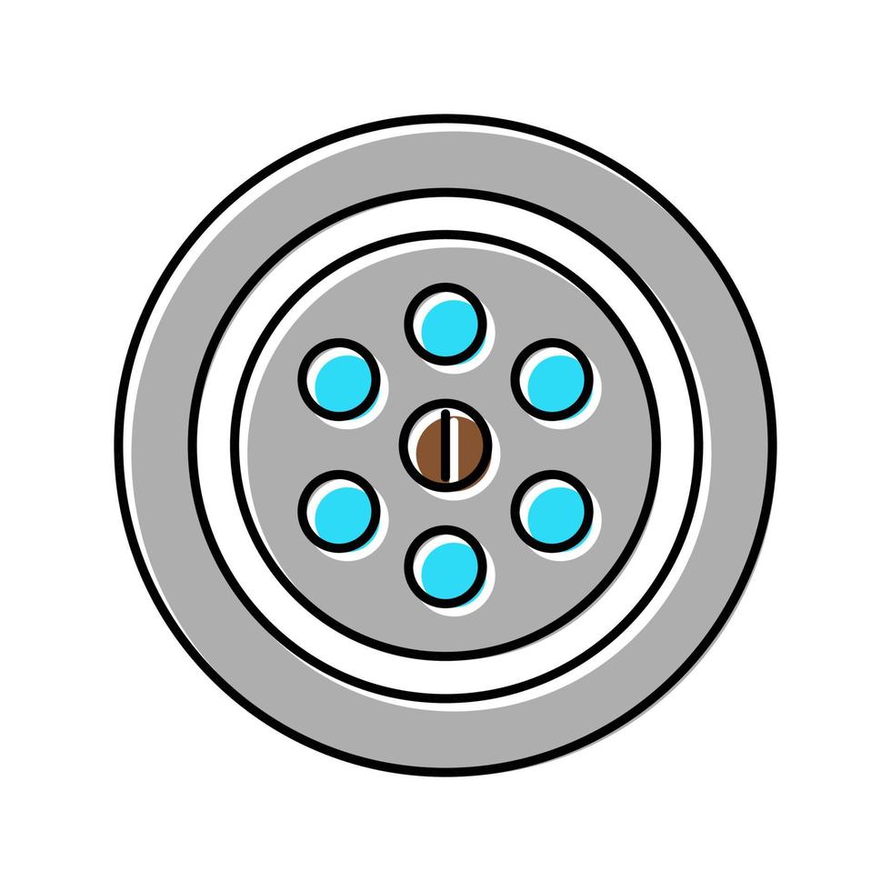 illustrazione vettoriale dell'icona del colore del foro di drenaggio del lavandino