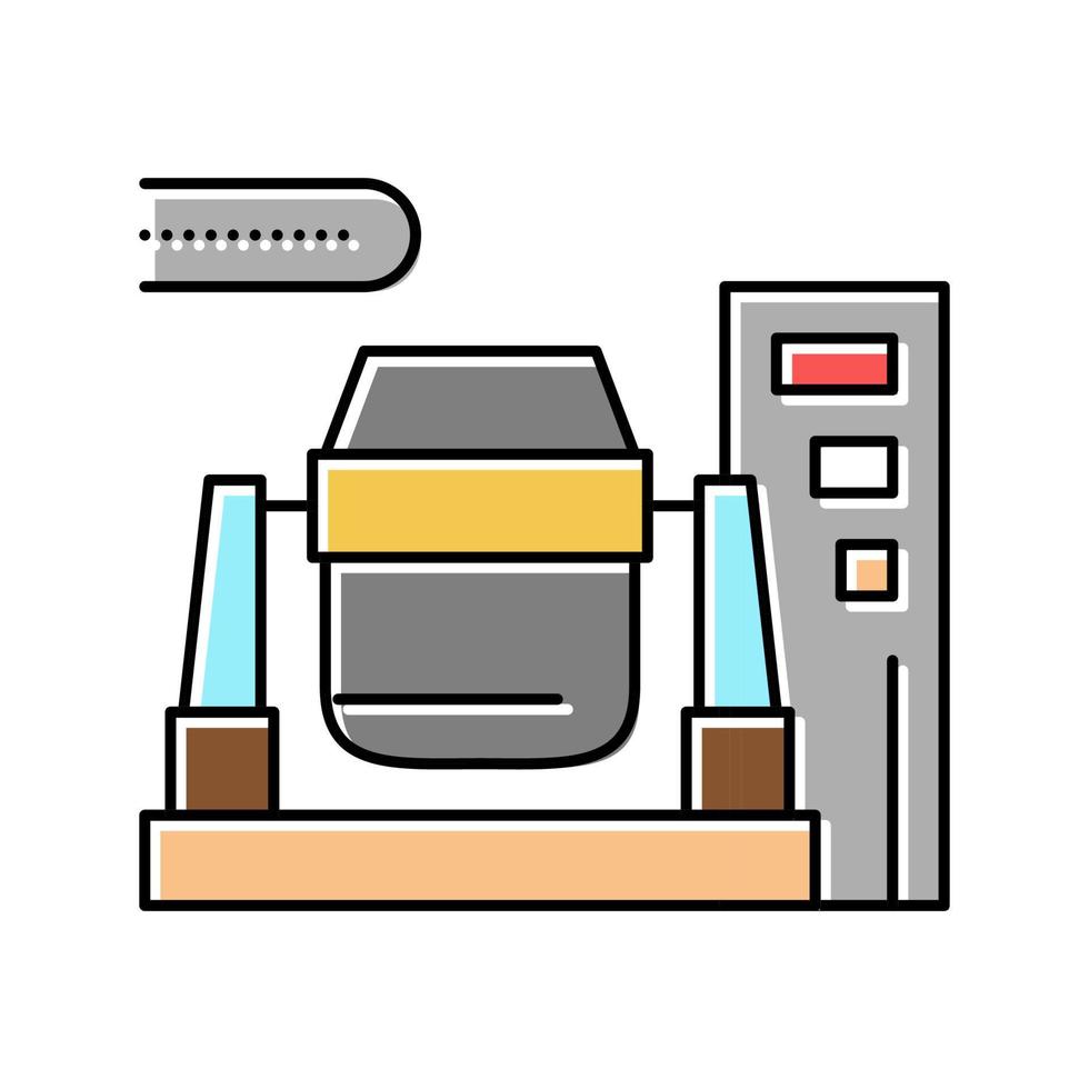 illustrazione vettoriale dell'icona a colori degli impianti di lavorazione del ferro o del carbone