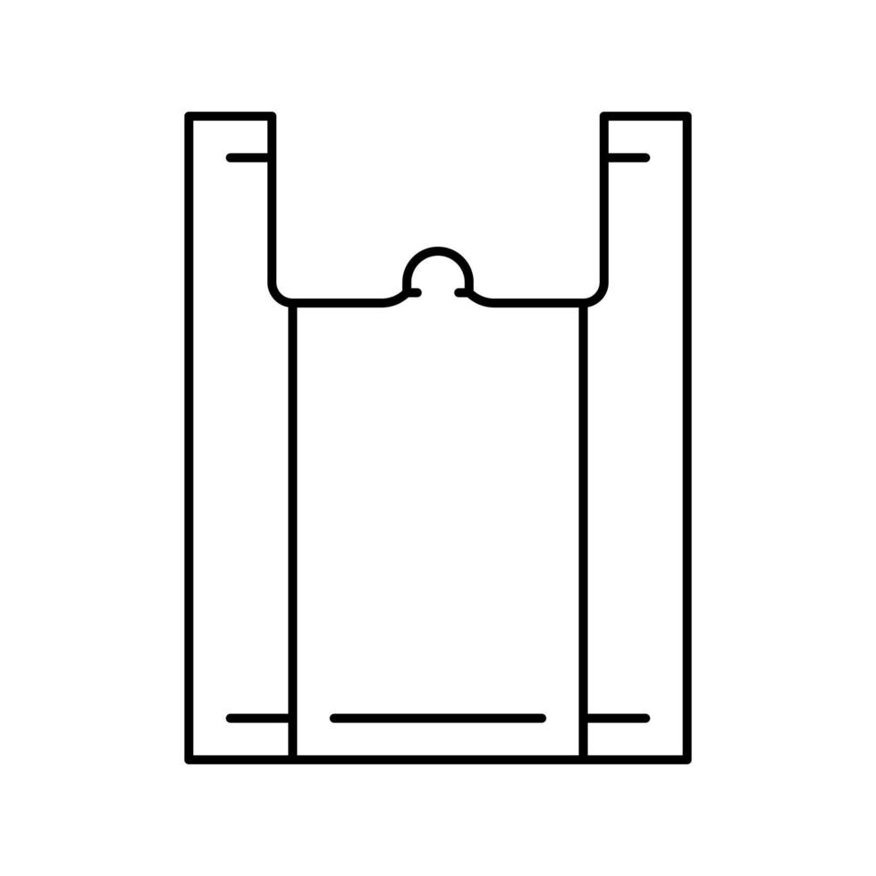 illustrazione vettoriale dell'icona della linea di plastica della borsa