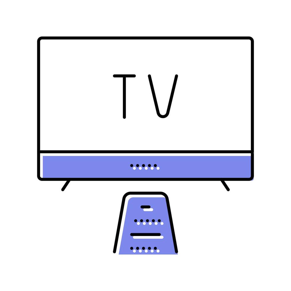 guardare la tv icona a colori illustrazione vettoriale