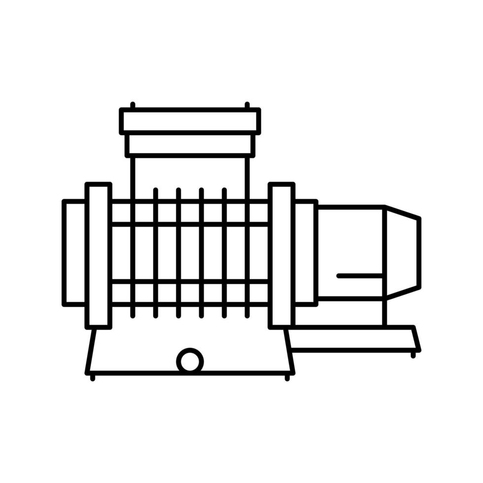 illustrazione vettoriale dell'icona della linea del compressore a membrana piatta