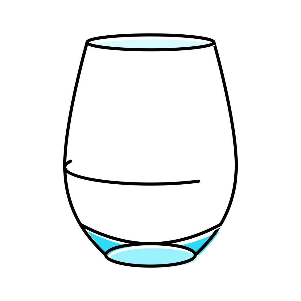 calice vino bicchiere colore icona vettore illustrazione