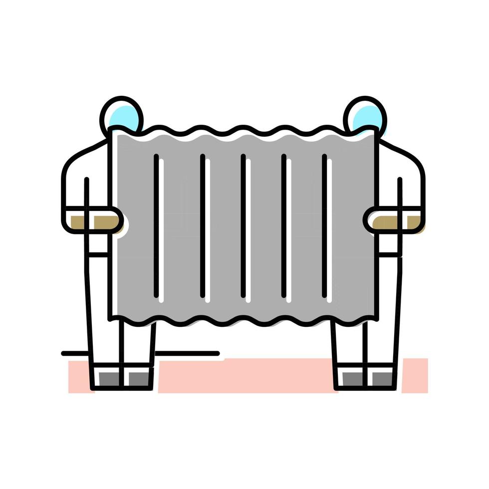 illustrazione vettoriale dell'icona del colore del servizio di rimozione dell'amianto