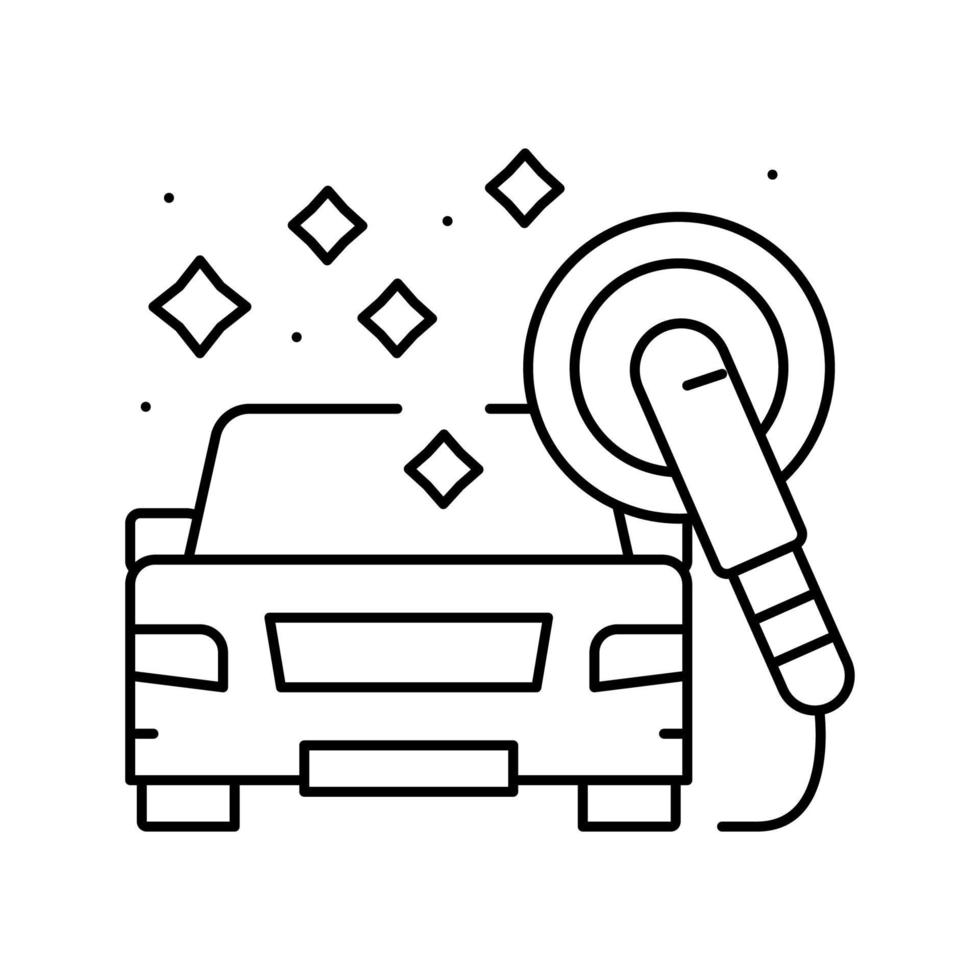 illustrazione vettoriale dell'icona della linea di servizio dell'autolavaggio polacco