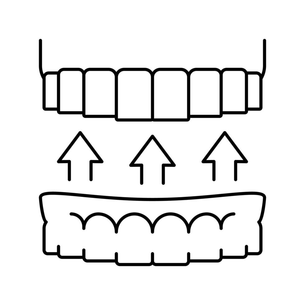 piastra per l'illustrazione vettoriale dell'icona della linea del dente