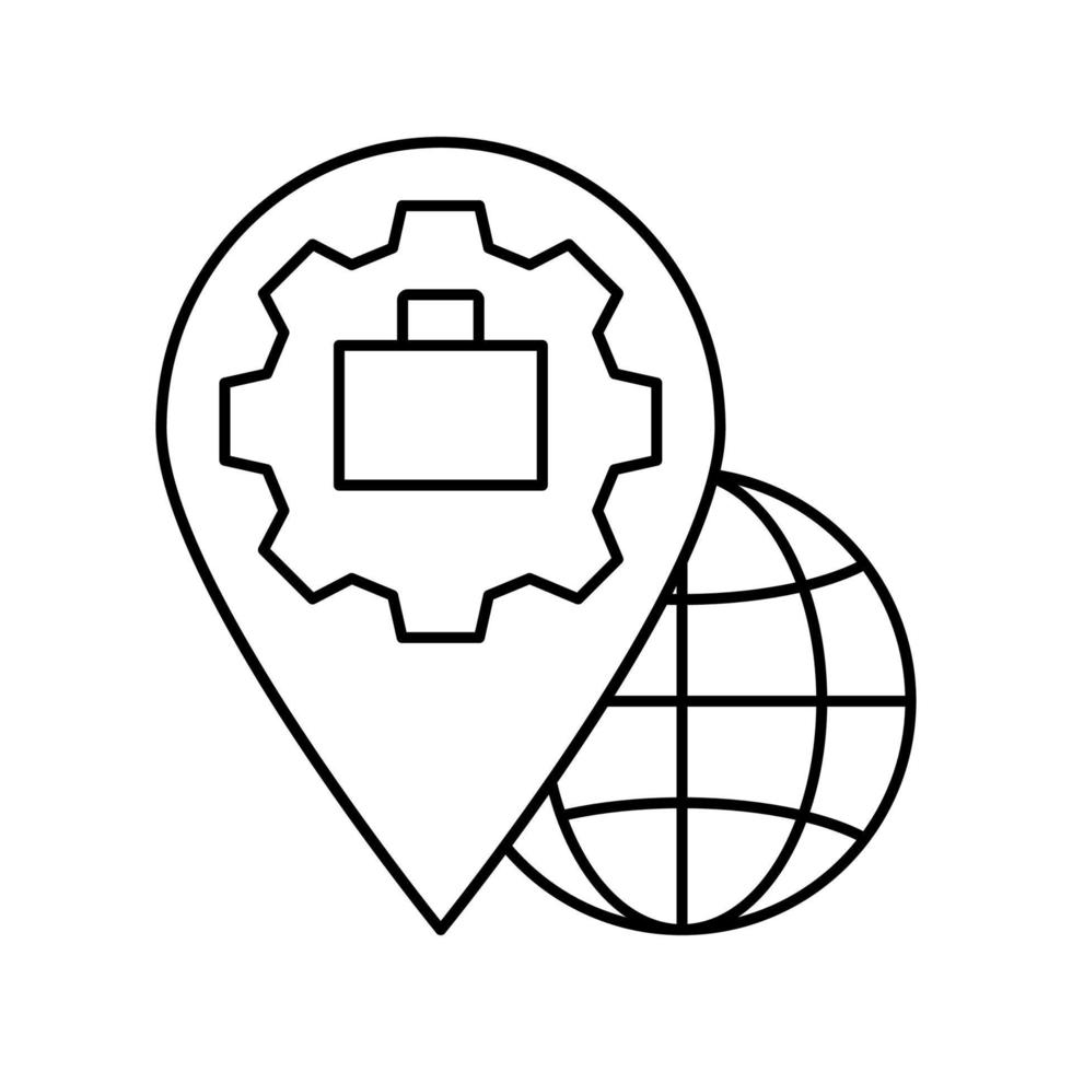 illustrazione vettoriale dell'icona della linea di indirizzo legale